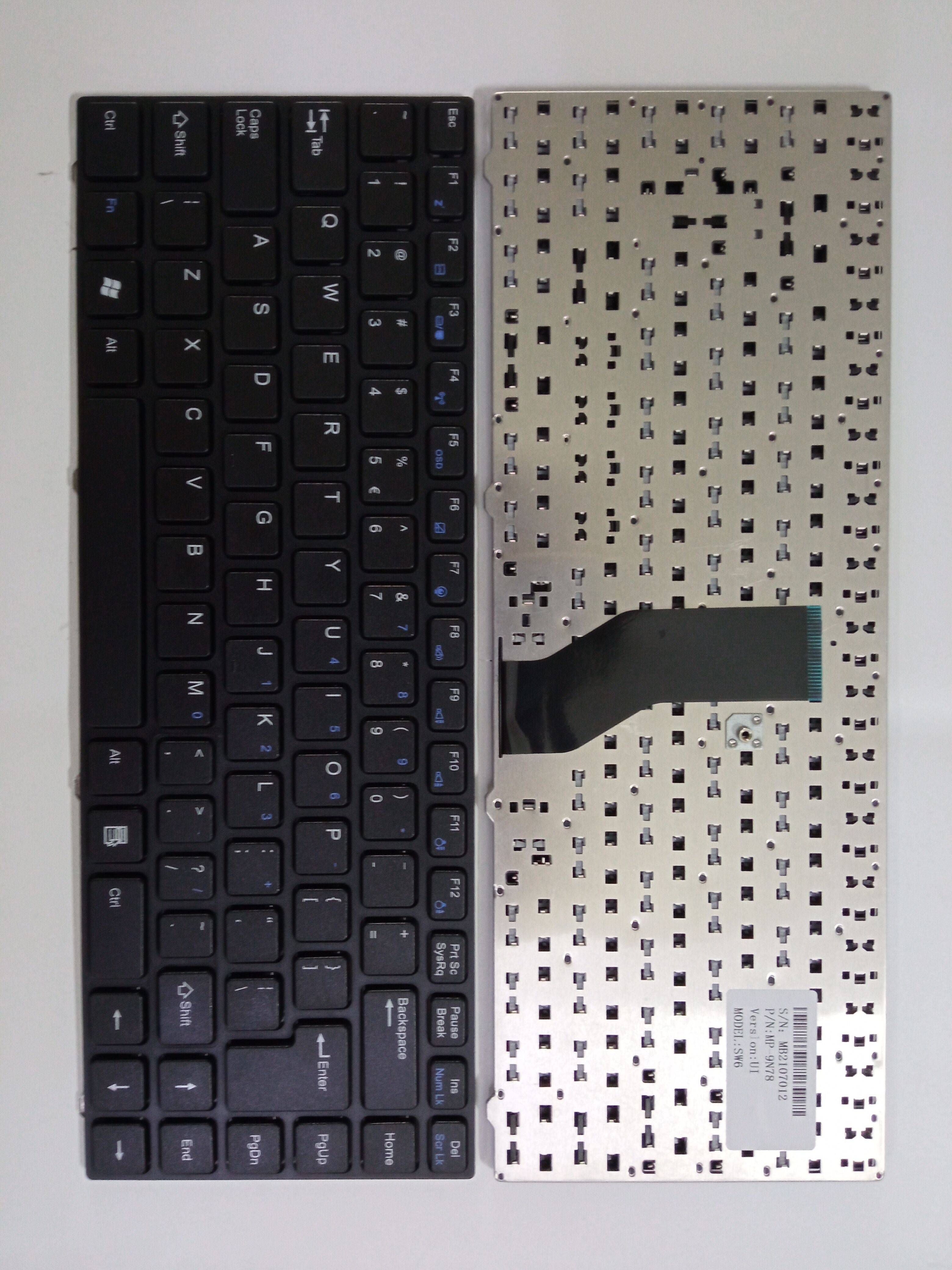 Picture of New Replacement Laptop Keyboard For HASEE SW6 BLACK FRAME BLACK (OEM) UI Layout